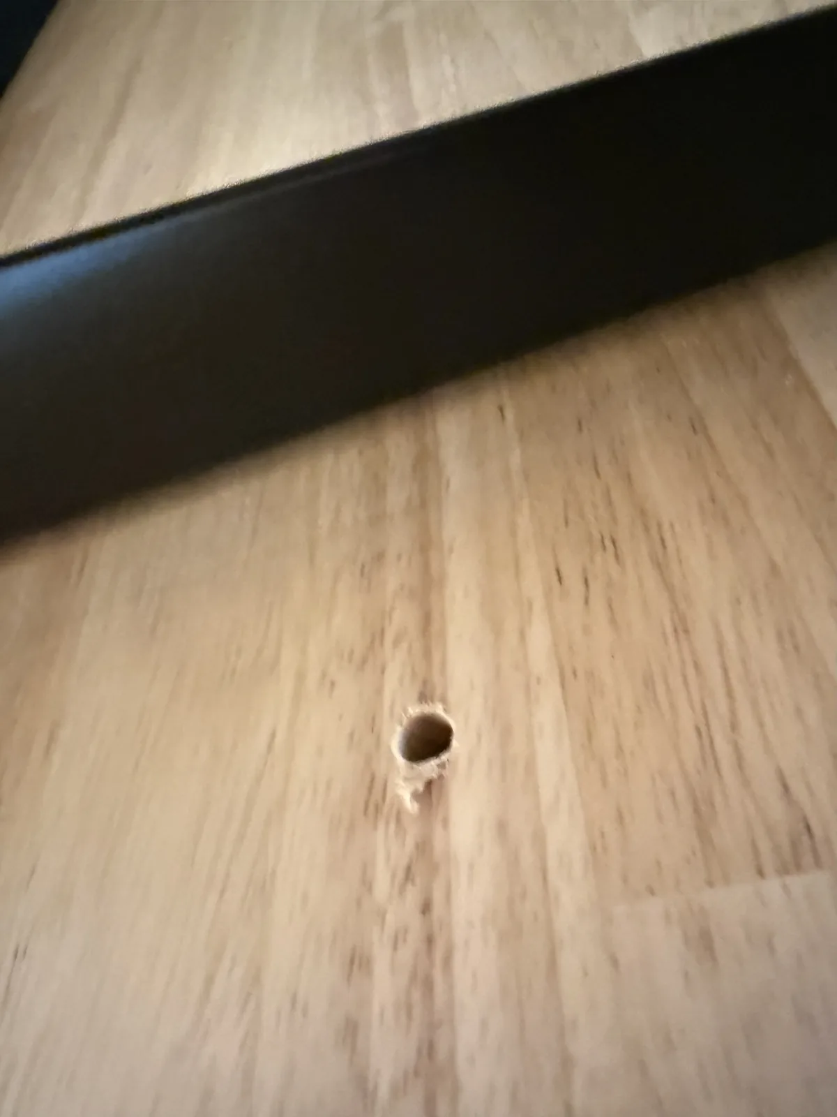 開けた下穴